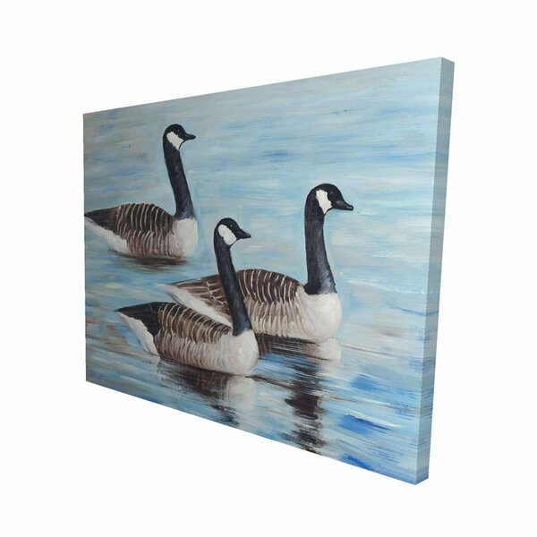 Fondo 16 x 20 in. Canada Geese In Water-Print on Canvas FO2777174